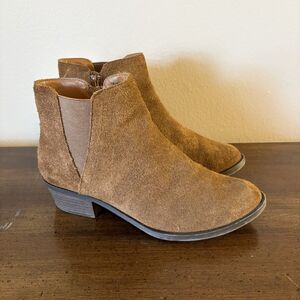 KENSIE Gazelle Ankle Boots Brown Suede Chestnut SIZE 7M Boho Country Southwest